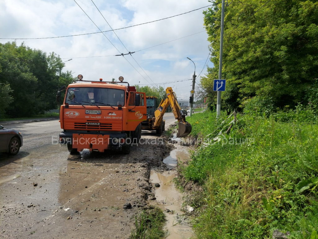 Поваленные деревья, поврежденные светофоры, оборванные линии ЛЭП и тонны грязи на дорогах – в Брянске устраняют последствия стихии