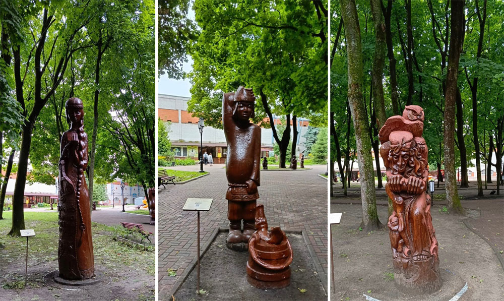 В брянском парке отреставрировано семь деревянных скульптур