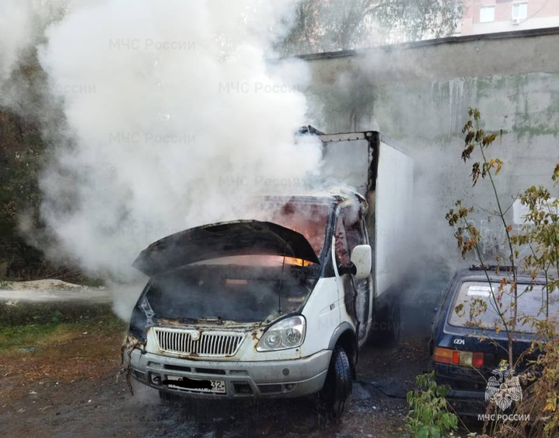 Причины загорания грузовика в Брянске МЧС не назвало