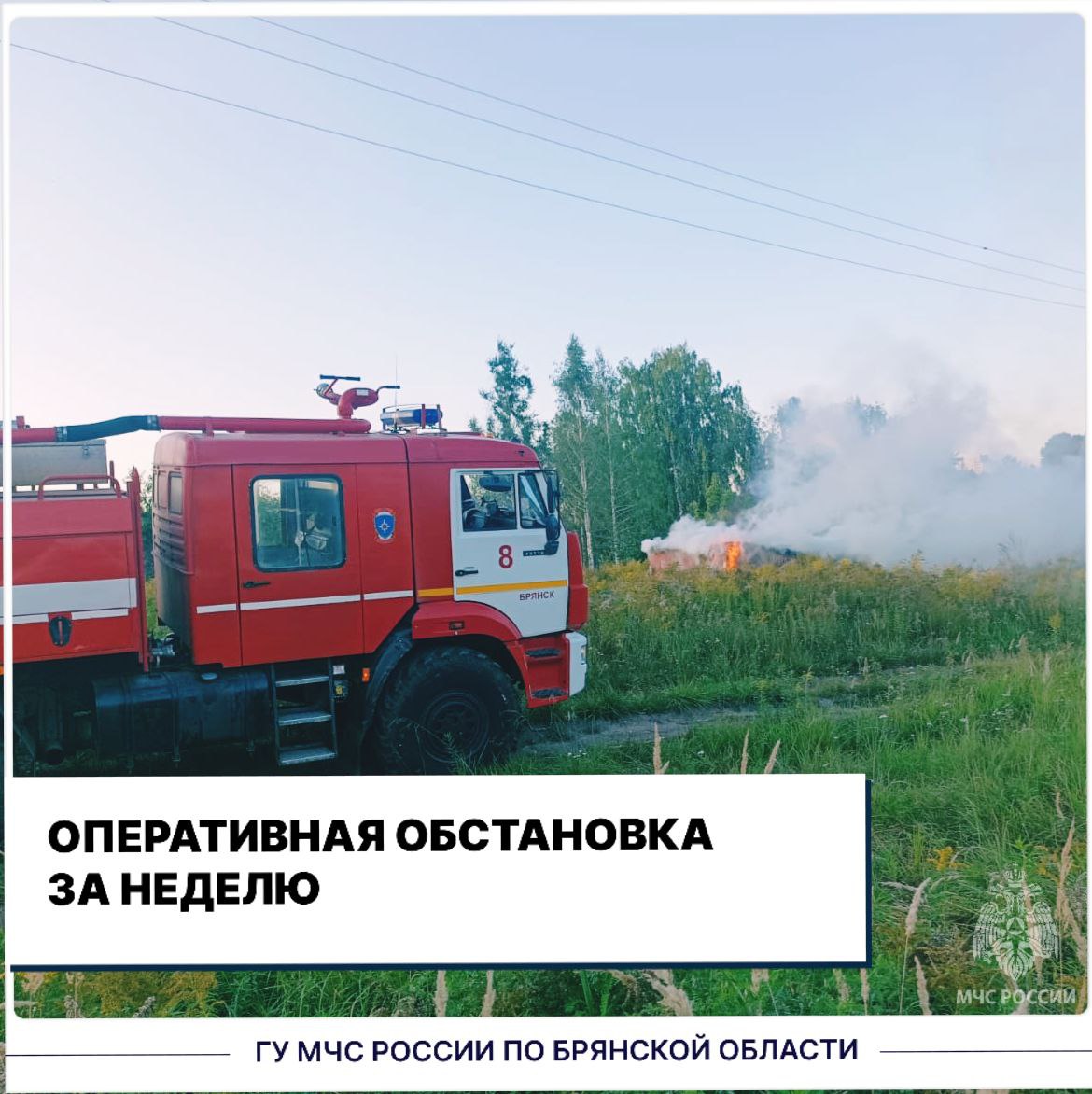 Два человека погибли при пожарах в Брянской области за прошедшую неделю
