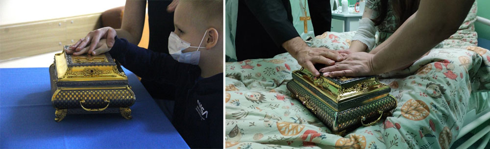 В Брянске онкологическим больным принесли ковчег с частью Пояса Пресвятой Богородицы