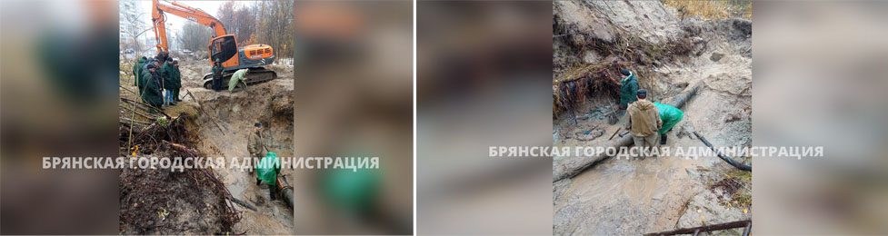 В Брянске устраняют серьезную аварию на водозаборе по Литейной