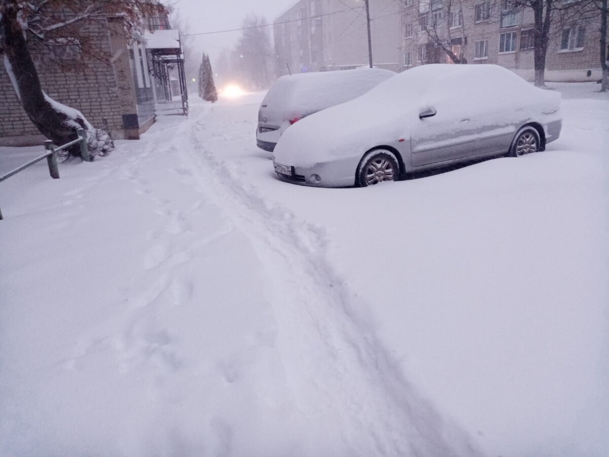 Новозыбков попал в снежный плен после ночной метели