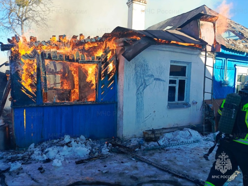 Дом в Супонево Брянской области сгорел, люди выжили
