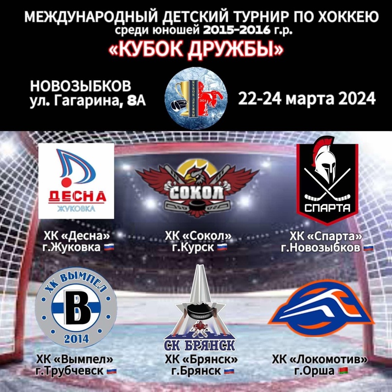 Трехдневный турнир по хоккею “Кубок дружбы” состоится в Новозыбкове