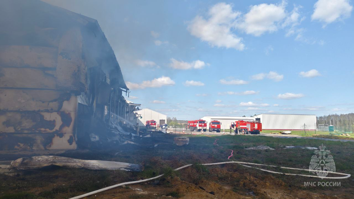 В Выгоничском районе Брянской области сгорел цех птицеводческой фермы