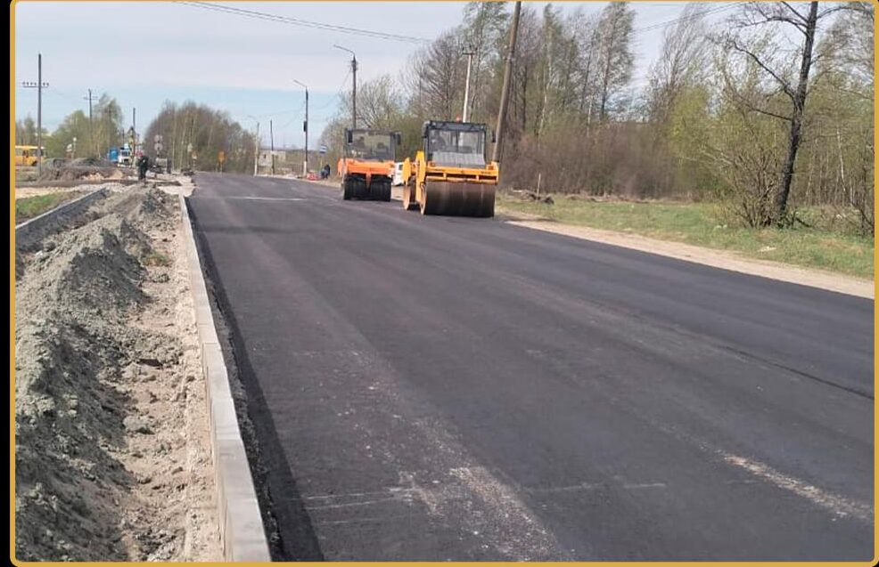В поселке Большое Полпино Брянска идет капитальный ремонт автодороги по улице Кирпичной