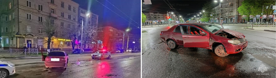 В Брянске пьяная женщина устроила дорожную аварию