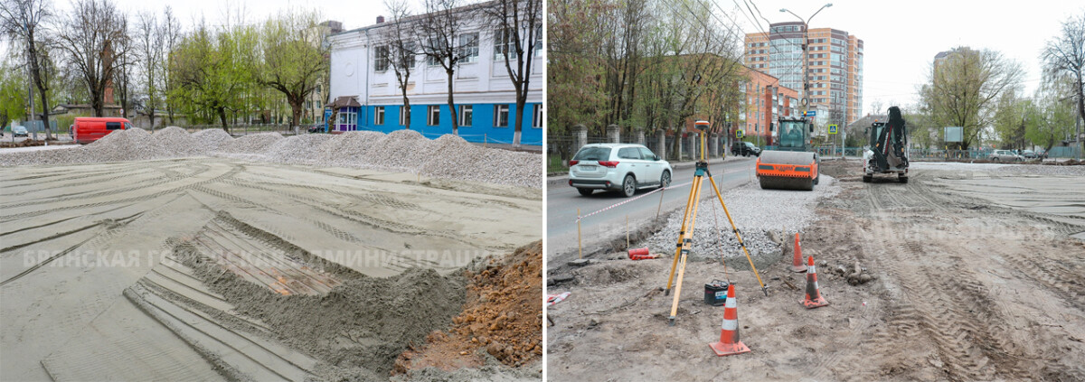 На улице Трудовой в Брянске построят широкий плиточный тротуар, благоустроят скверик, установят светодиодное освещение
