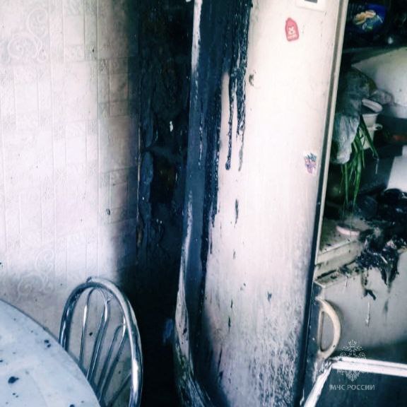 В квартире в Дятьково сгорела кухня