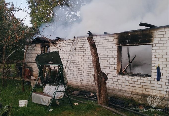 Жилой дом сгорел в Жуковском районе