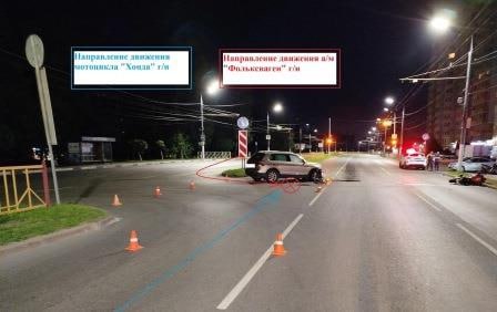 Мотоциклист травмирован в ДТП в Брянске