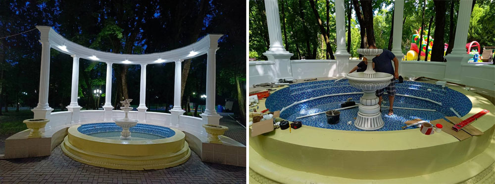 В брянском парке-музее имени А.К. Толстого после капитального ремонта заработал фонтан “Ротонда”