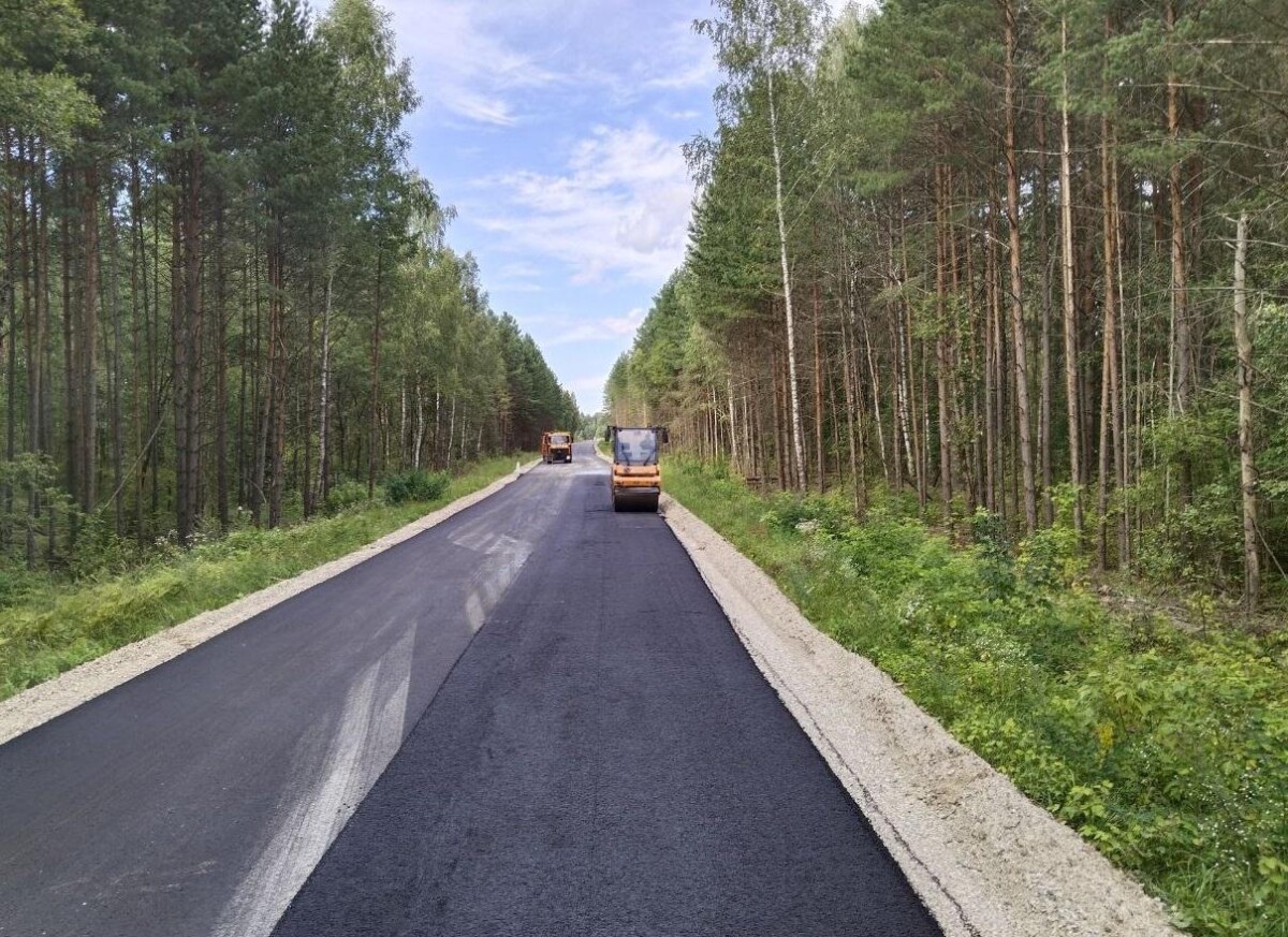 В Карачевском районе Брянской области идет капитальный ремонт участка автомобильной дороги «Орел-Брянск» – Гощь