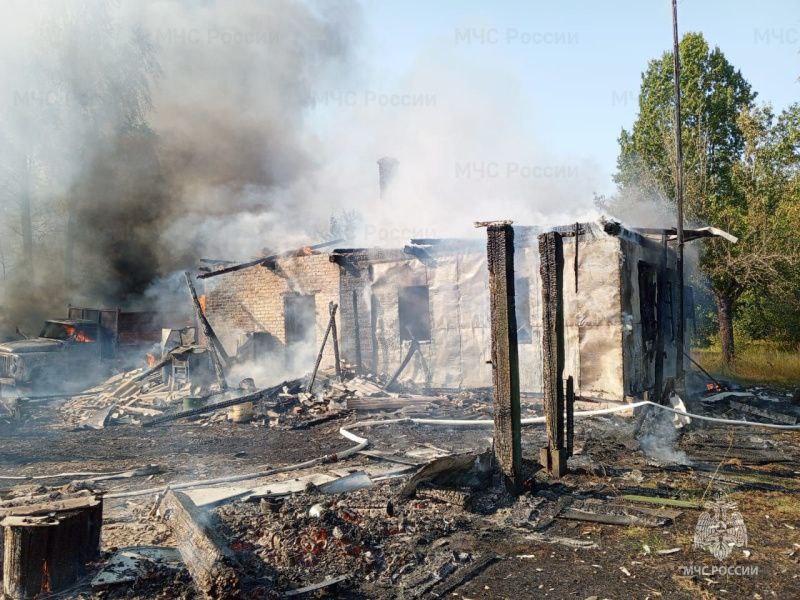 Большой пожар в Клинцовском районе