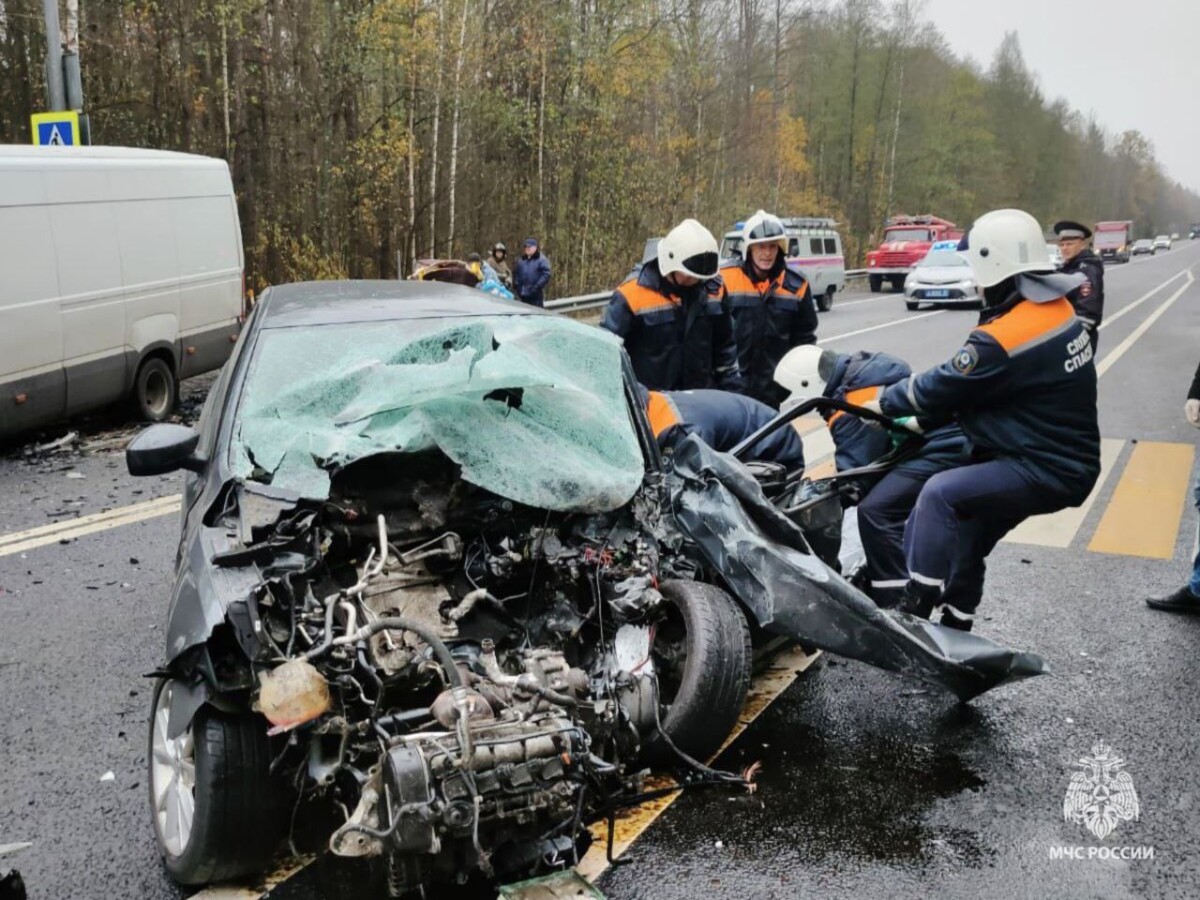 МЧС показало работы на месте аварии  с погибшими в Брянском районе