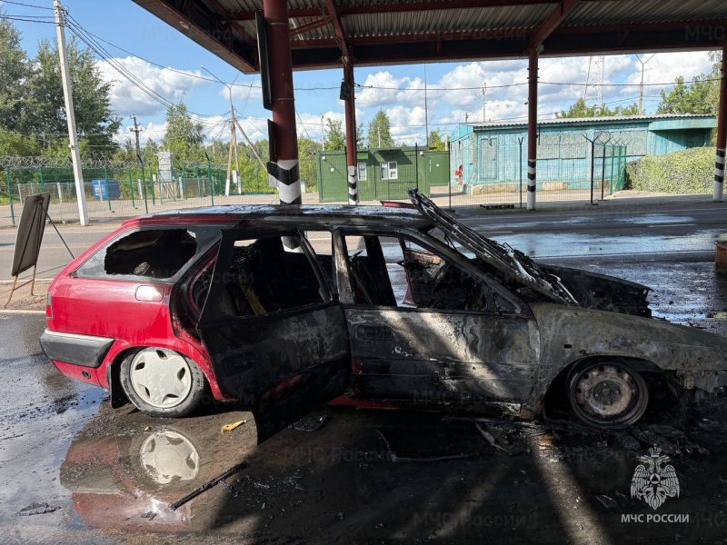 В злынковском Вышкове сгорел автомобиль