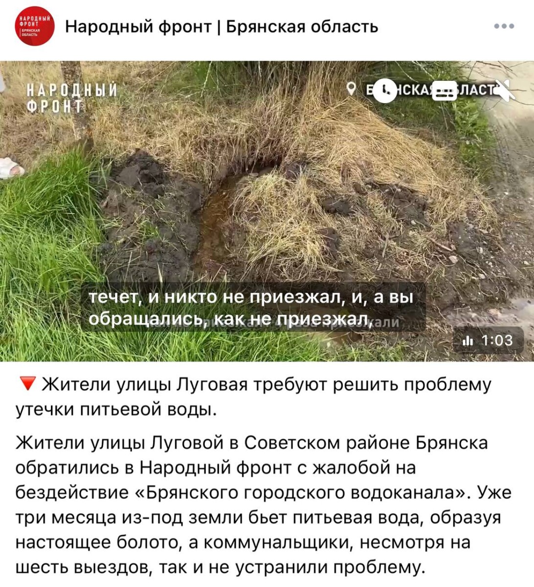 Фонтан питьевой воды на улице Брянска заинтересовал прокуратуру