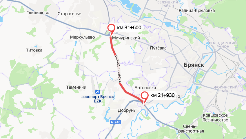 В Брянской области действуют временные ограничения по габаритам на трассе Р-120