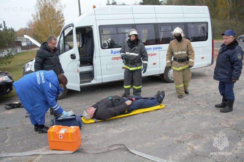 Проверена готовность к ликвидации дорожно-транспортных происшествий на территории города Унеча