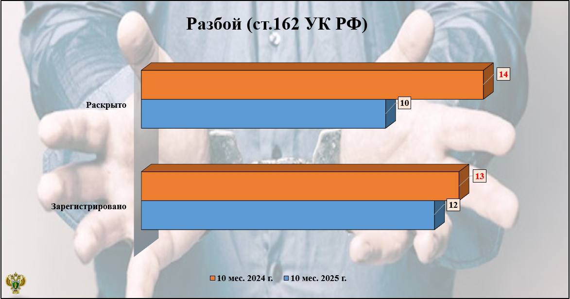 Десять разбоев раскрыто в Брянской области с января по октябрь