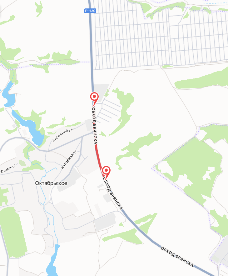 В Брянской области на участке трассы Р-120 отключили освещение