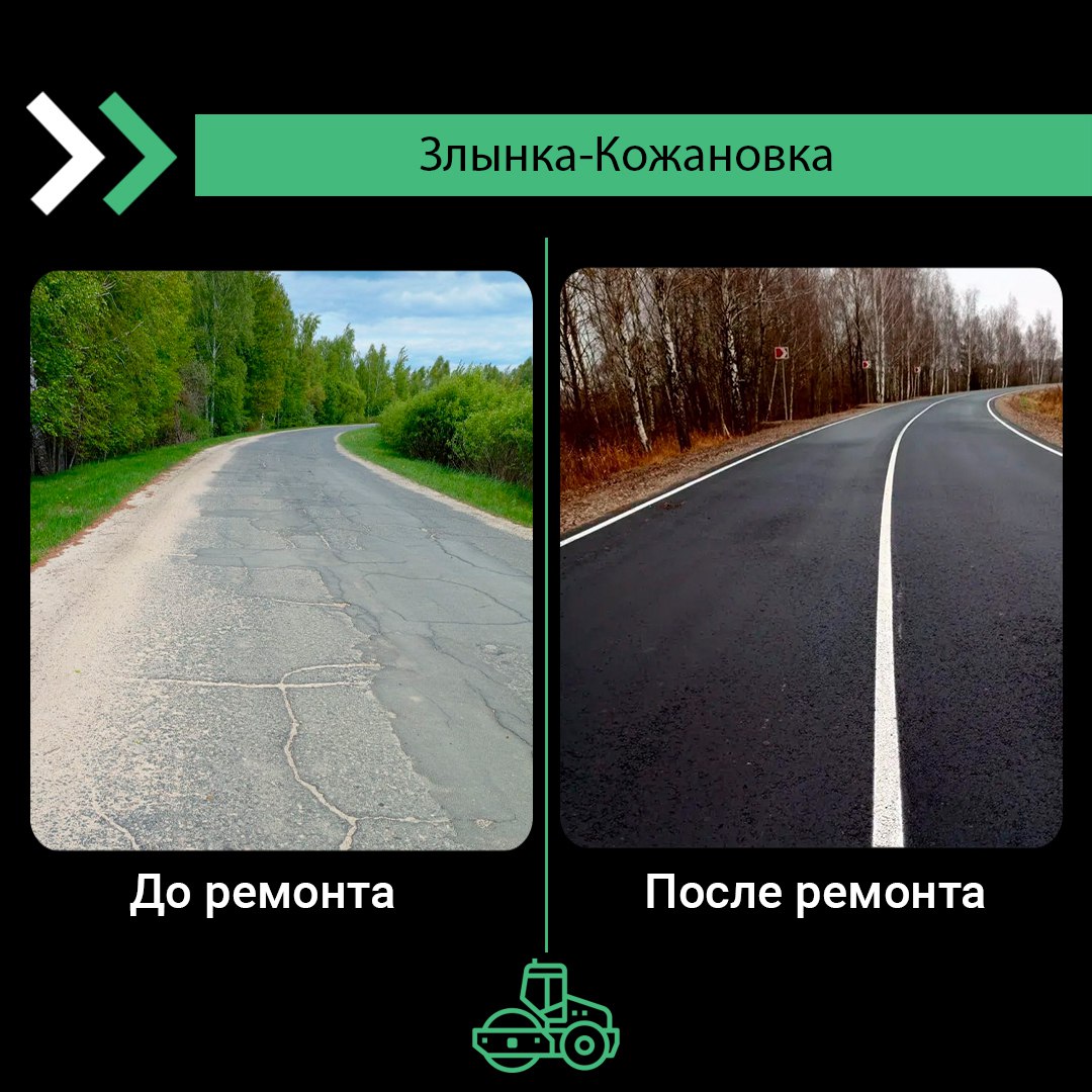 Дорожное покрытие восстановлено на автодороге Злынка-Кожановка