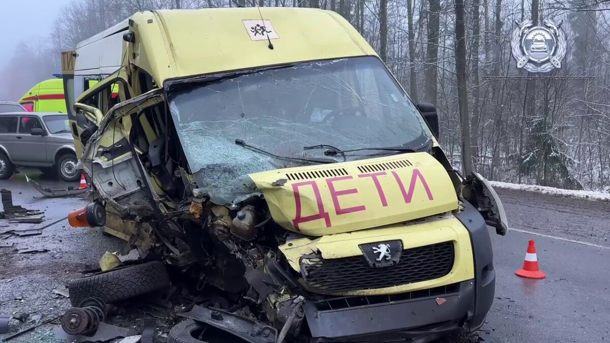 Школьный автобус с детьми попал в ДТП в Брянском районе