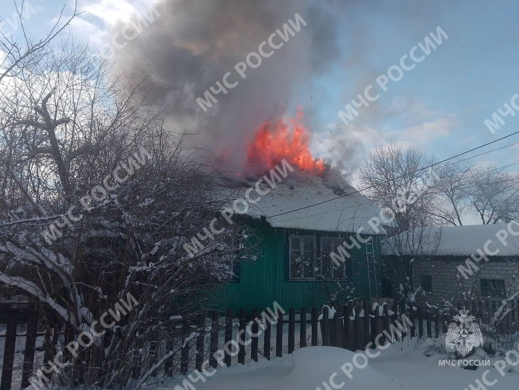 В Климово Брянской области сгорел жилой дом