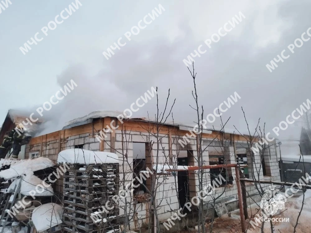 Пожар в жилом доме в Брянске