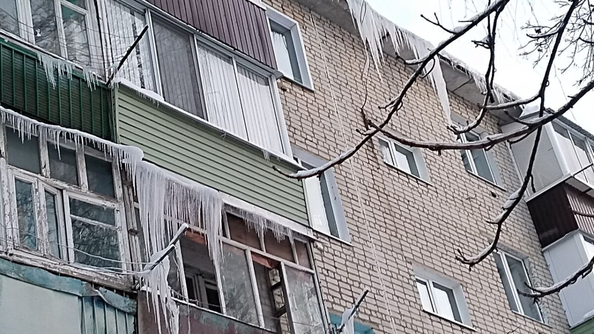 Ледяным домом можно смело назвать многоэтажку в Новозыбкове Брянской области