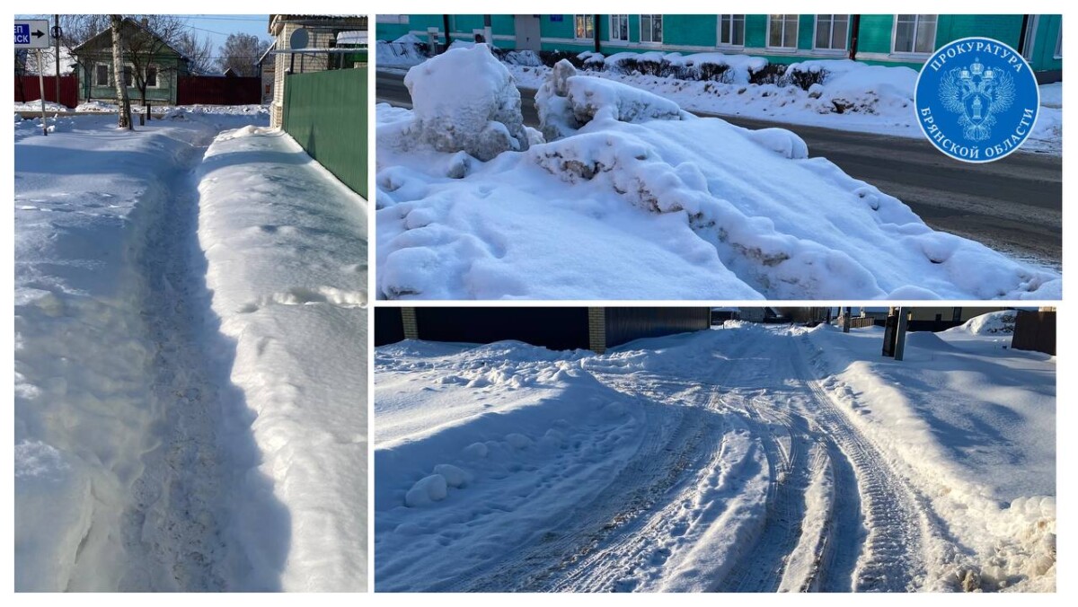 Прокуратура в Трубчевске добилась наказания для чиновника за запущенные дороги и взяла на контроль проведение уборки