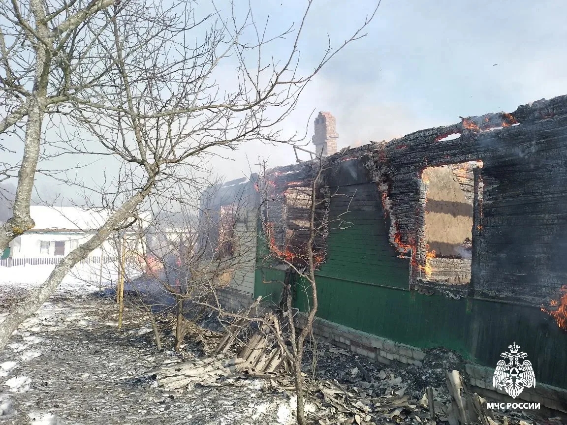 В Брянской области сгорел частный дом 