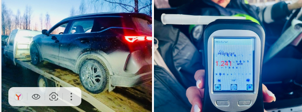 Пьяного водителя высадили в Клинцах, автомобиль помещен на штрафстоянку