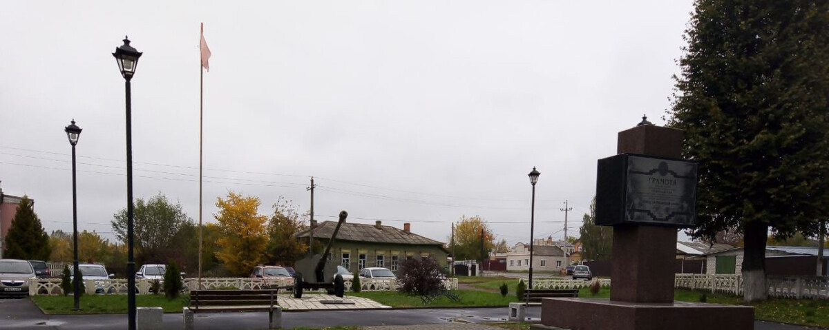 Горожане потребовали заменить истрепанный флаг в сквере с пушкой в Новозыбкове 