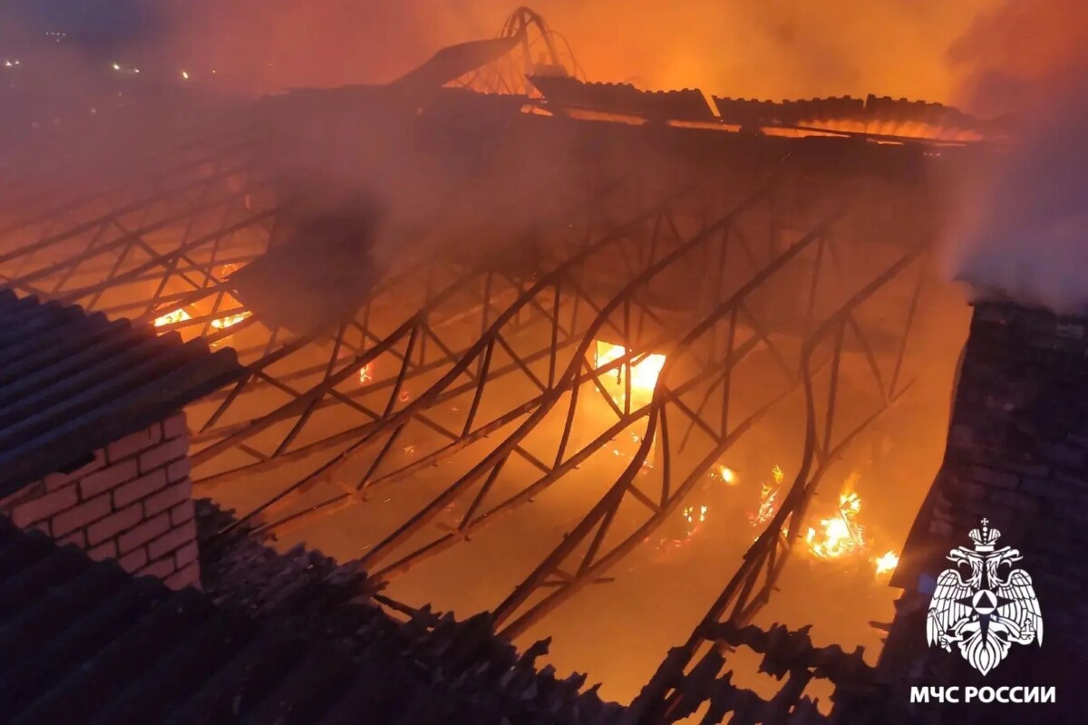Мебельный цех сгорел под Брянском