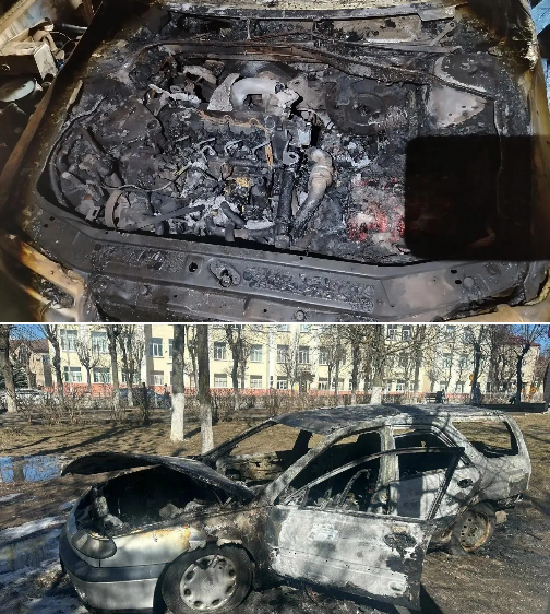 Шесть автомобилей сгорели в Клинцах