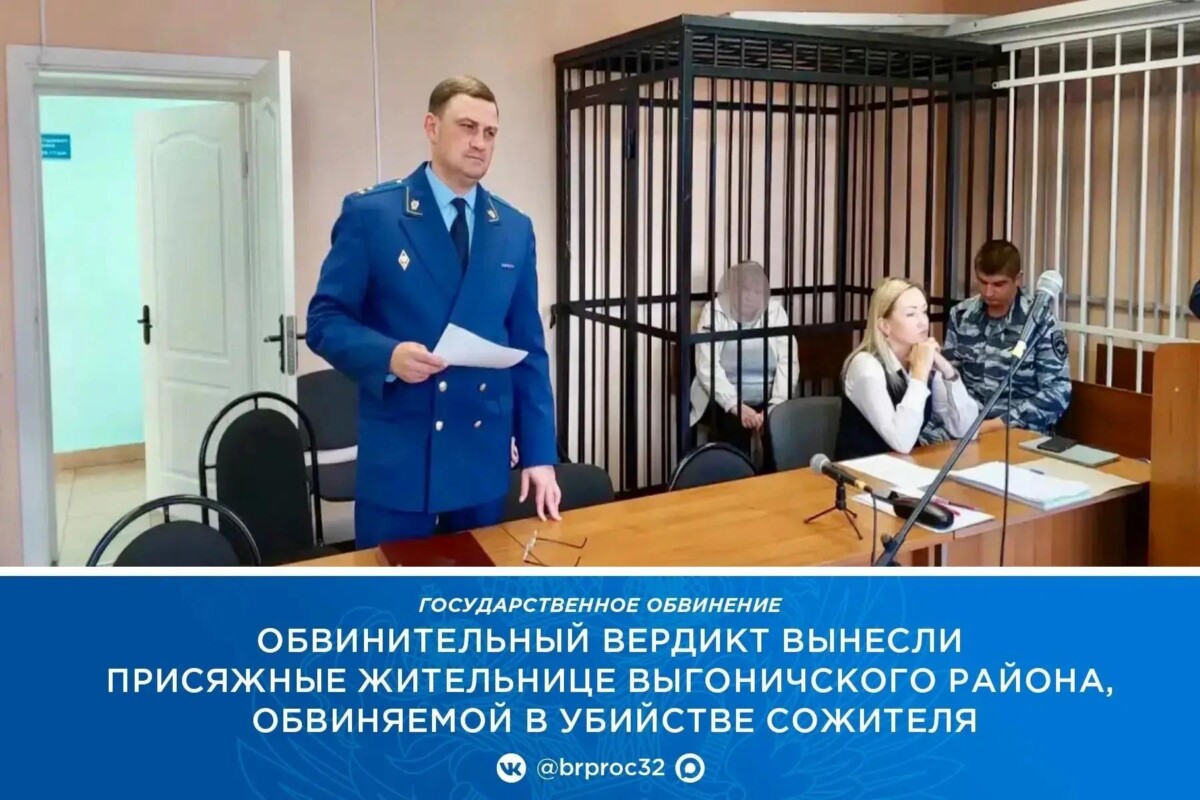 В Выгоничском районе присяжные признали женщину виновной в убийстве сожителя