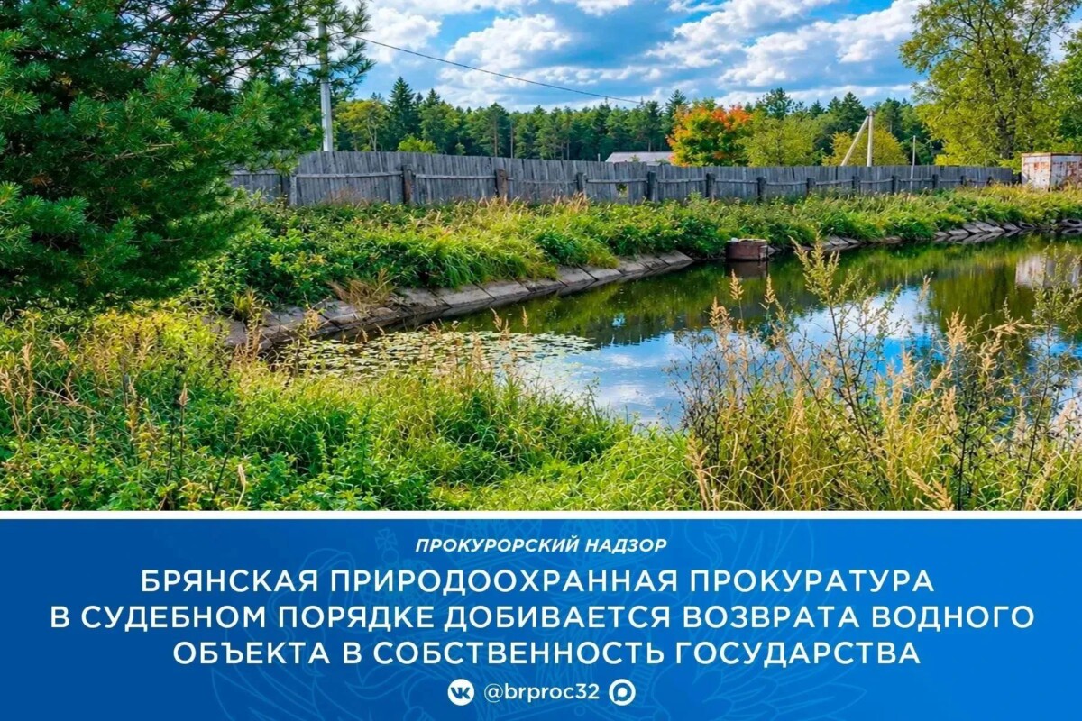 В Брянской области закрыли доступ к ручью 