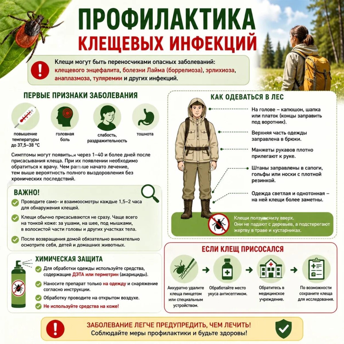 В Брянской области высок риск заражения клещевым боррелиозом